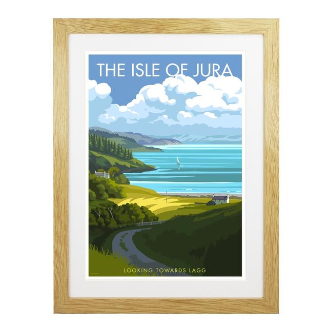 The Isle of Jura 6 by Stephen Millership - Graphic Art Print on Paper George Oliver Frame Options: Oak, Size: 43.5cm H x 33.5cm W x 2.2cm D on Productcaster.