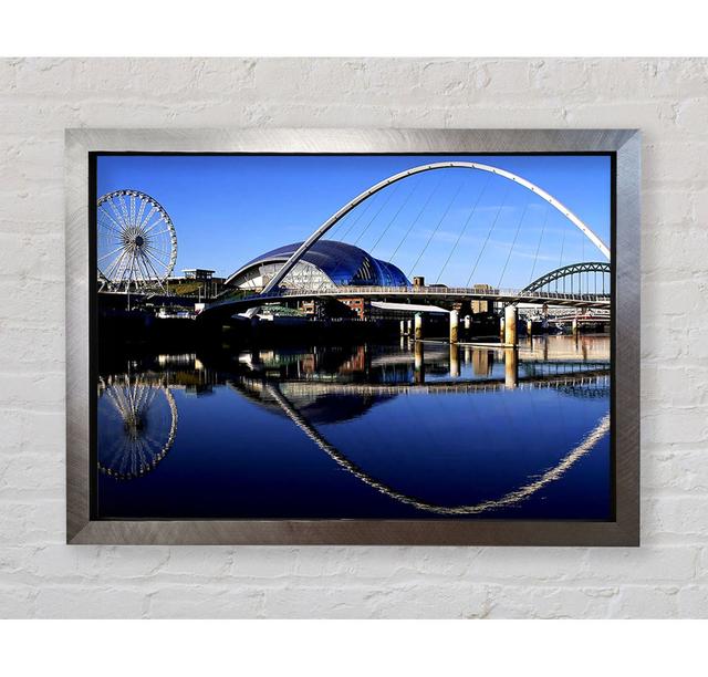 Millennium Bridge Newcastle England - Print Bright Star Size: 84.1cm H x 118.9cm W on Productcaster.