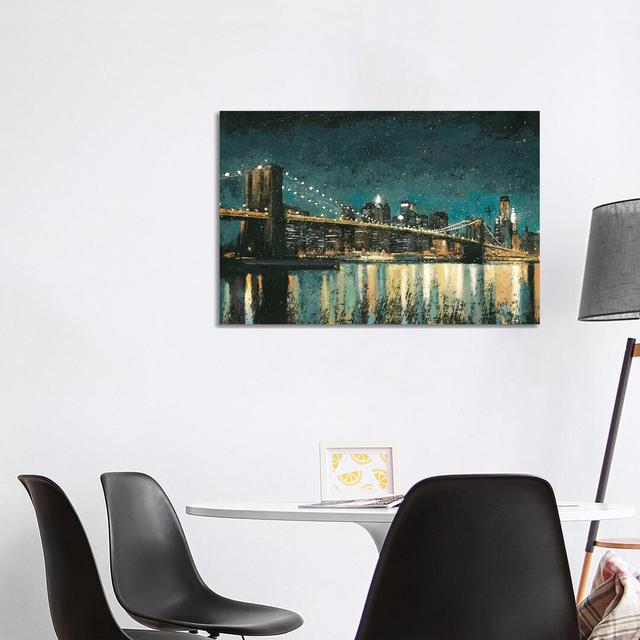 Bright City Lights II by James Wiens - Print on Canvas 17 Stories Format: Wrapped Canvas, Size: 66.04cm H x 101.6cm W x 1.91cm D on Productcaster.