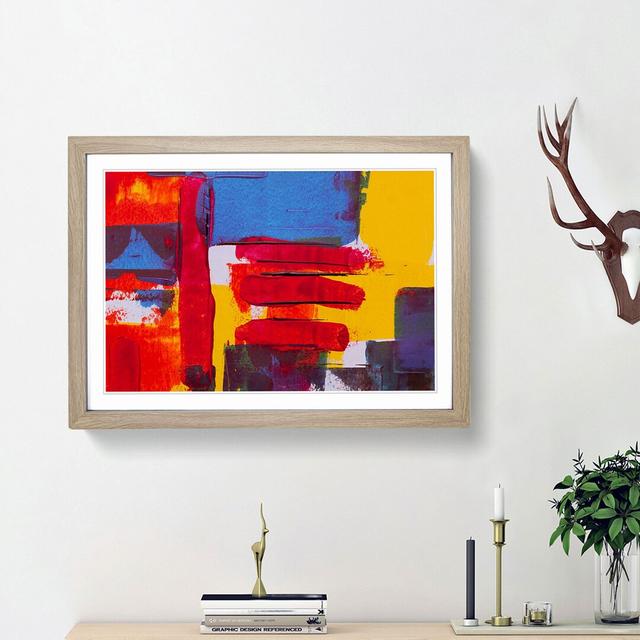 Abstract Art Painting Vol.8 by S.Johnson - Picture Frame Painting Print East Urban Home Frame Option: Oak Framed, Size: 27cm H x 36cm W x 2cm D on Productcaster.