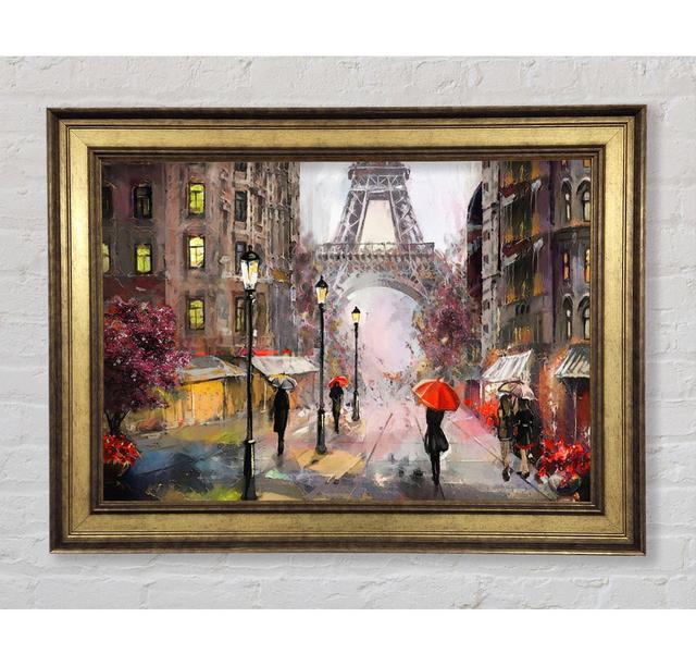 Eiffel Tower At Dusk - Single Picture Frame Art Prints Bright Star Size: 84.1cm H x 142.2cm W x 8cm D on Productcaster.