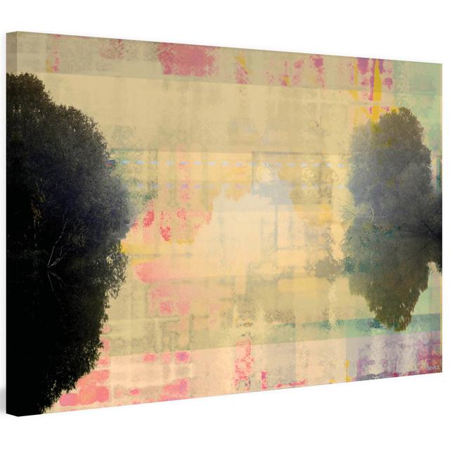 Tree Flanked Graphic Art Wrapped on Canvas East Urban Home Size: 76cm H x 114cm W on Productcaster.