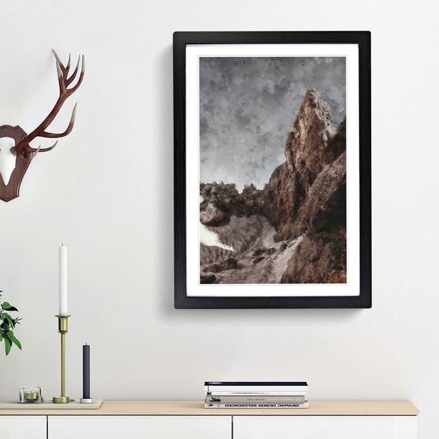 Mountains in Obereggen Italy - Picture Frame Graphic Art Print East Urban Home Size: 63cm H x 45cm W x 2cm D, Frame Option: Black Framed on Productcaster.