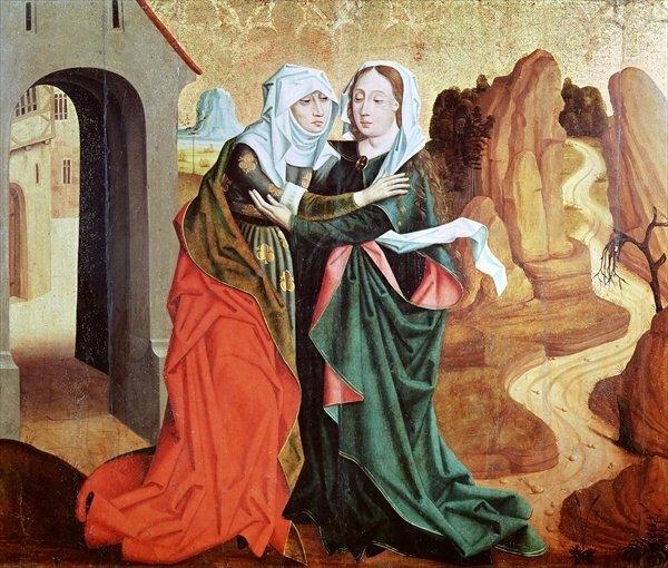 Poster The Visitation, C.1460, Kunstdruck East Urban Home Größe: 60cm H x 80cm B x 3,8cm T, Format: Papier on Productcaster.