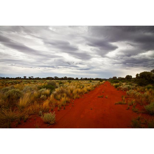 Outback Road - Wrapped Canvas Photograph Ebern Designs Size: 61cm H x 91cm W x 3.8cm D on Productcaster.