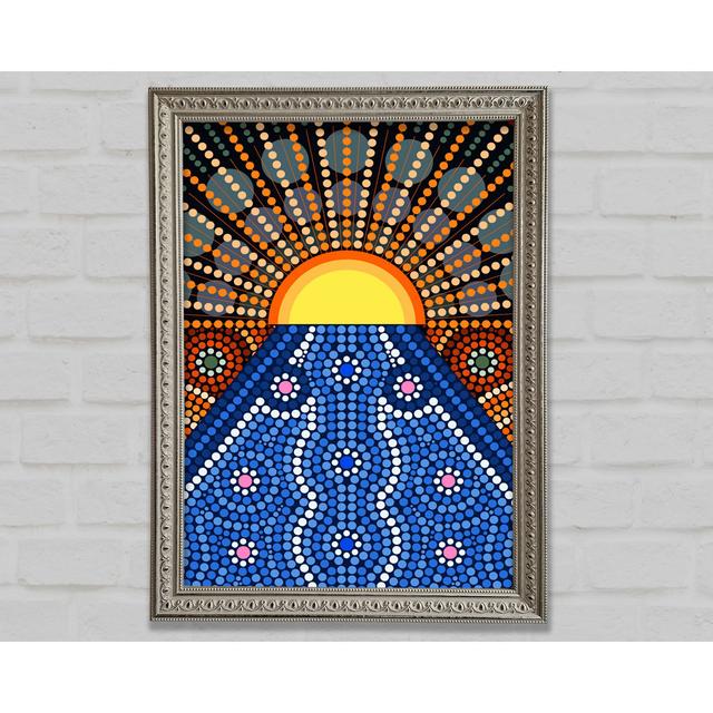 Aboriginal Pattern 9 - Single Picture Frame Art Prints Rosalind Wheeler Size: 84.1cm H x 59.7cm W x 3cm D on Productcaster.