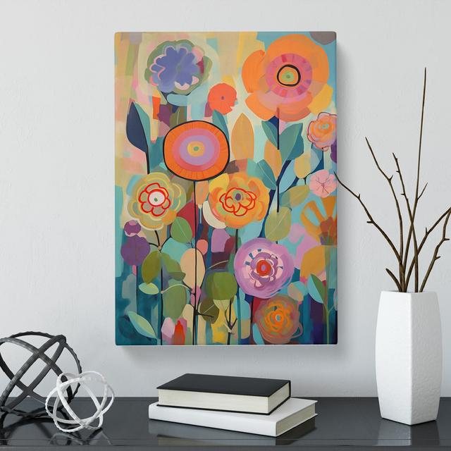 Contemporary Orphism Flowers Vol.7 - Wrapped Canvas Graphic Art Marlow Home Co. Size: 76cm H x 50cm W x 3cm D on Productcaster.