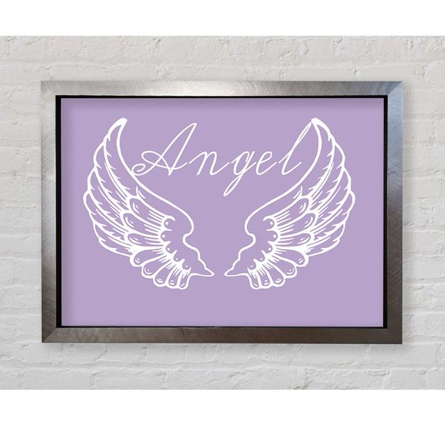 Angel Wings 4 - Single Picture Frame Art Prints Bright Star Size: 59.7cm H x 84.1cm W, Colour: Lilac on Productcaster.