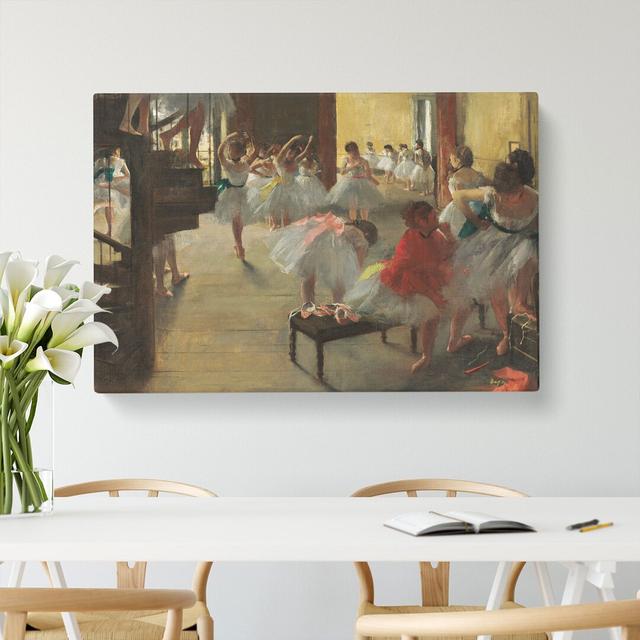 The Ballet Ballerina Dancers In Class by Edgar Degas - Wrapped Canvas Painting East Urban Home Size: 35cm H x 50cm W x 3cm D on Productcaster.