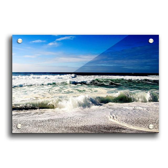 Blue Ocean Waves 1 Ocean - Unframed Photograph Print on Acrylic East Urban Home Size: 29.7cm H x 42cm W on Productcaster.