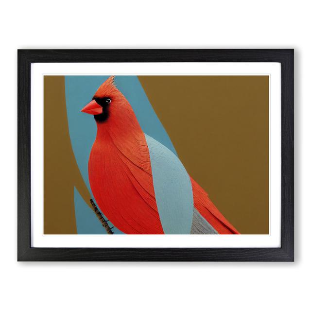 Cardinal Bird Vol.2 - Picture Frame Graphic Art The Seasonal Aisle Size: 34cm H x 46cm W x 2cm D, Frame Colour: Black Framed on Productcaster.