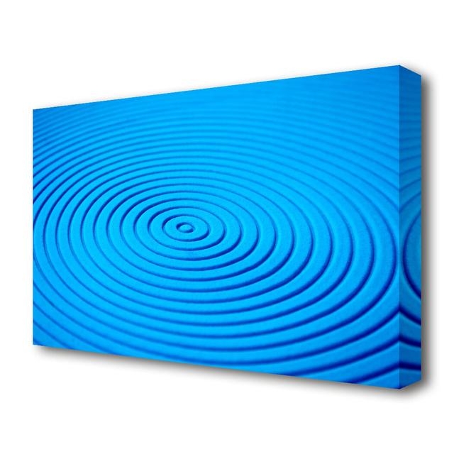 Blue Sound Waves - Wrapped Canvas Graphic Art Print East Urban Home Size: 35.6 cm H x 50.8 cm W on Productcaster.