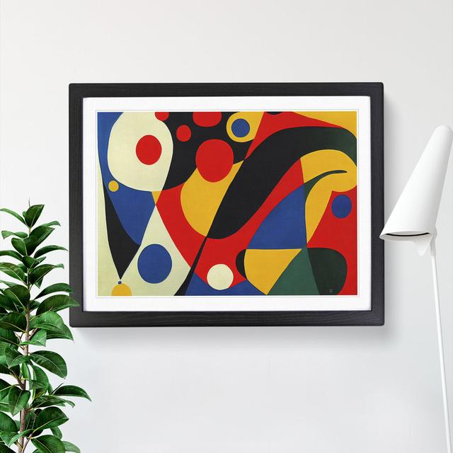 Graceful Modern Abstract - Single Picture Frame Print Metro Lane Size: 25cm H x 34cm W x 2cm D, Format: Black Framed on Productcaster.