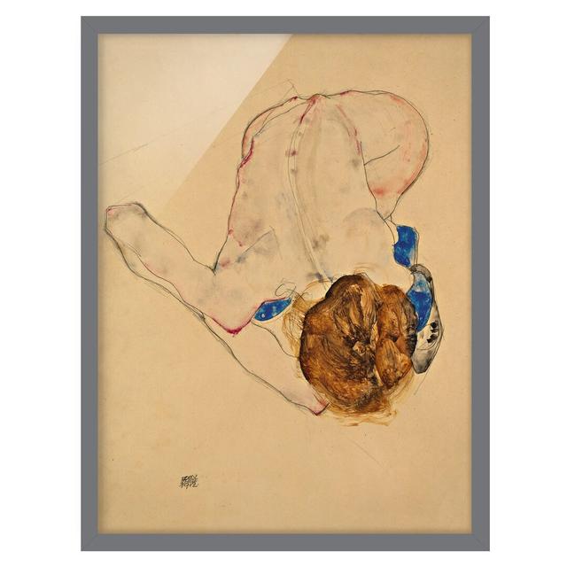 Picture With Frame - Egon Schiele - Forward Bent Nude Maturi Size: 70cm H x 50cm W x 2cm D, Frame Option: Grey Framed on Productcaster.