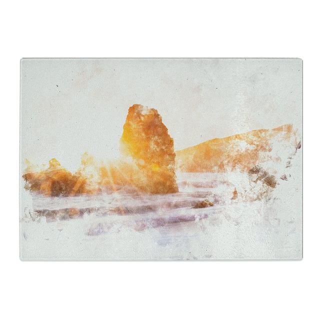 Tempered Glass Sunlight over Rodeo Beach Chopping Board East Urban Home Size: 20 cm x 28.5 cm on Productcaster.