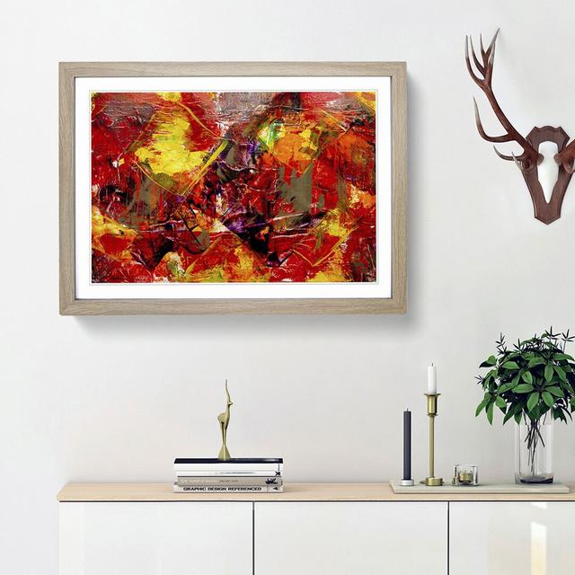 Abstract Art Painting Vol.215 by S.Johnson - Picture Frame Painting Print East Urban Home Frame Option: Oak Framed, Size: 27cm H x 36cm W x 2cm D on Productcaster.