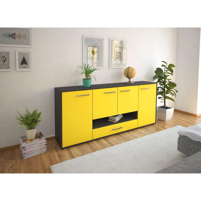 Lenosh 180cm Wide 1 Drawer Sideboard 17 Stories Colour: Yellow/Anthracite on Productcaster.