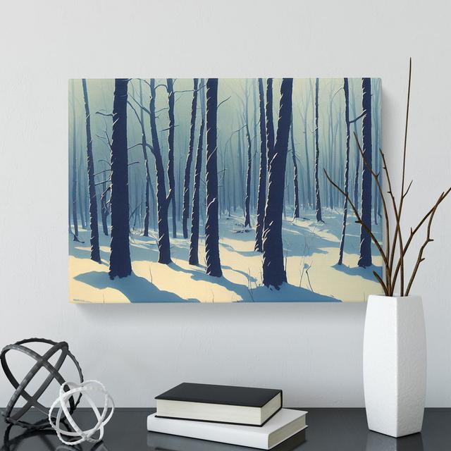 Dignified Winter Forest - Wrapped Canvas Print Alpen Home Size: 40cm H x 60cm W x 3cm D on Productcaster.