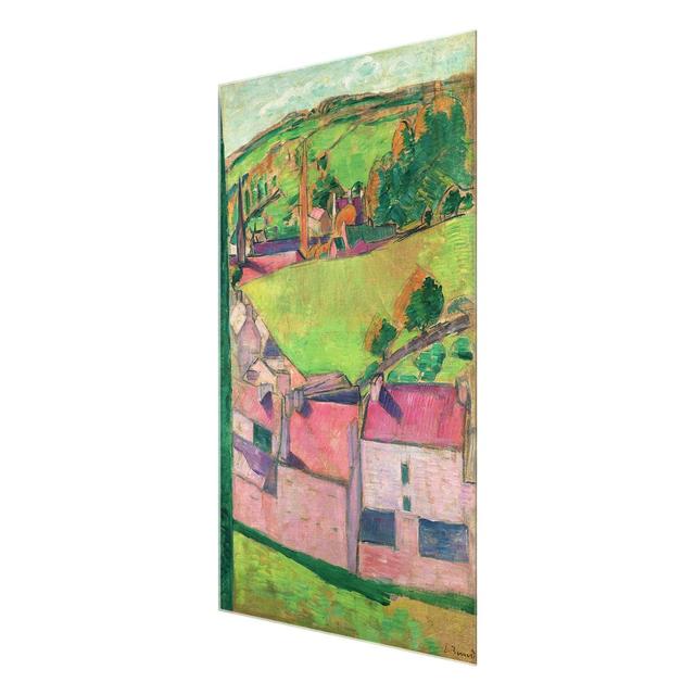 View of Pont-Aven, Landscape of Pont-Aven by Emile Bernard - Painting Print on Glass East Urban Home Size: 120 cm H x 80 cm W on Productcaster.