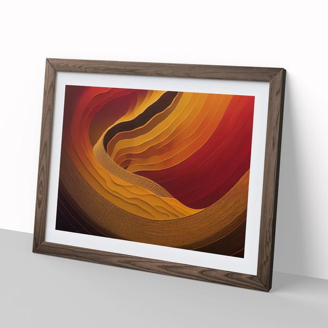 Dreamy Modern Abstract - Picture Frame Graphic Art Metro Lane Size: 46cm H x 64cm W, Frame Colour: Walnut on Productcaster.