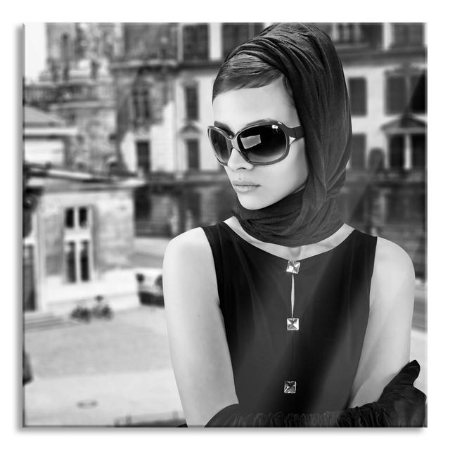 Audrey in Paris - Unframed Photograph on Glass Brayden Studio Size: 60cm H x 60cm W x 0.4cm D on Productcaster.