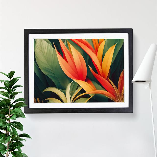 Evolving Tropical Flowers - Single Picture Frame Print ClassicLiving Size: 34cm H x 46cm W x 2cm D, Frame Colour: Black on Productcaster.