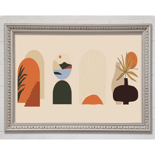 Four Bohemian Shapes - Single Picture Frame Art Prints Bright Star Size: 59.7cm H x 84.1cm W x 3cm D on Productcaster.