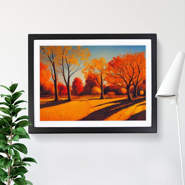 Fascinating Autumn Forest - Single Picture Frame Painting Alpen Home Size: 46cm H x 64cm W x 2cm D, Frame Colour: Black on Productcaster.