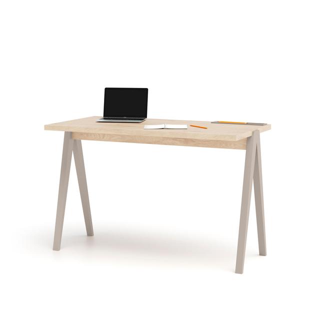 Schreibtisch Dikili Corrigan Studio Farbe: Helle Eiche/Taupe on Productcaster.