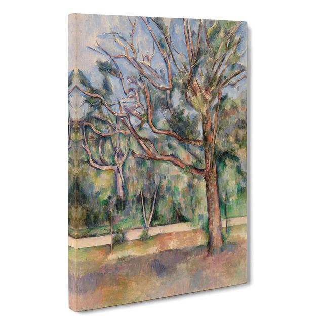 Trees and Road by Paul Cezanne - Wrapped Canvas Painting East Urban Home Size: 76cm H x 50cm W x 3cm D on Productcaster.