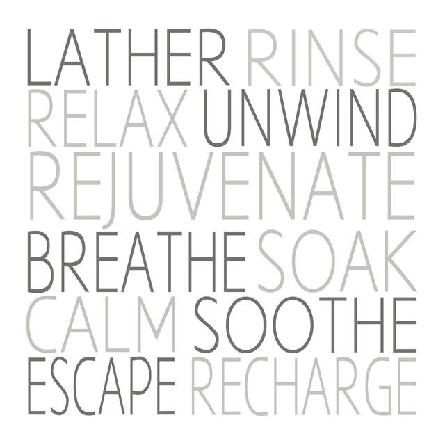 Spa Words - Wrapped Canvas Textual Art Print Happy Larry Size: 30cm H x 30cm W x 3.8cm D on Productcaster.