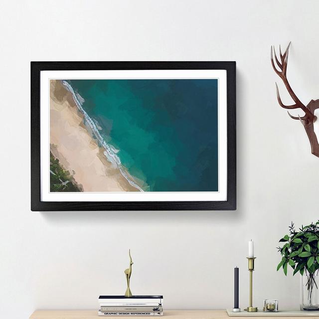 Beach in Toque Pequeno Brazil in Abstract - Picture Frame Photograph Print East Urban Home Size: 48cm H x 65cm W x 2cm D, Frame Option: Black Framed on Productcaster.