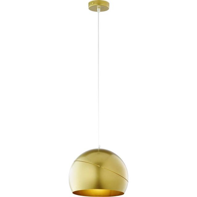 Bessie 1 - Light Single Dome Pendant George Oliver Size: 115cm H x 27cm W x 27cm D, Finish: Gold on Productcaster.