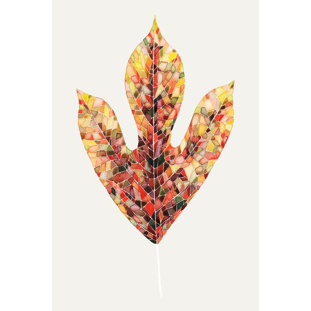 Fall Mosaic Leaf II Rosalind Wheeler Size: 76cm H x 51cm W x 3.8cm D on Productcaster.