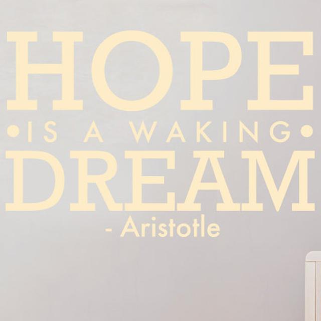 Aristotle Hope Is Walking Dream Wall Sticker 17 Stories Size: Medium, Colour: Beige on Productcaster.