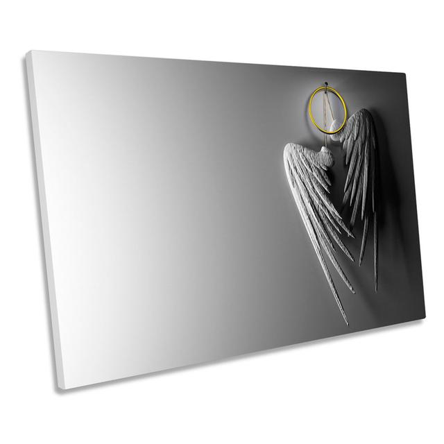 Angel Wings Halo Cloakroom - Wrapped Canvas Photograph Happy Larry Size: 50.8cm H x 76.2cm W x 2cm D on Productcaster.