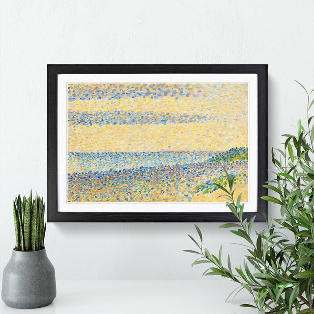 Seascape at Gravelines by Georges Seurat - Picture Frame Painting East Urban Home Frame Option: Black Framed, Size: 27cm H x 36cm W x 2cm D on Productcaster.