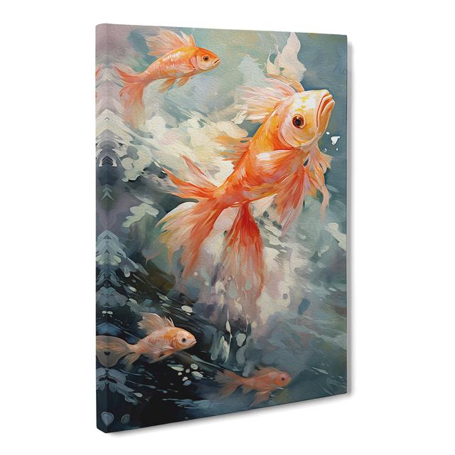 Fish Impressionism Art 17 Stories Size: 50cm H x 35cm W x 3cm D on Productcaster.