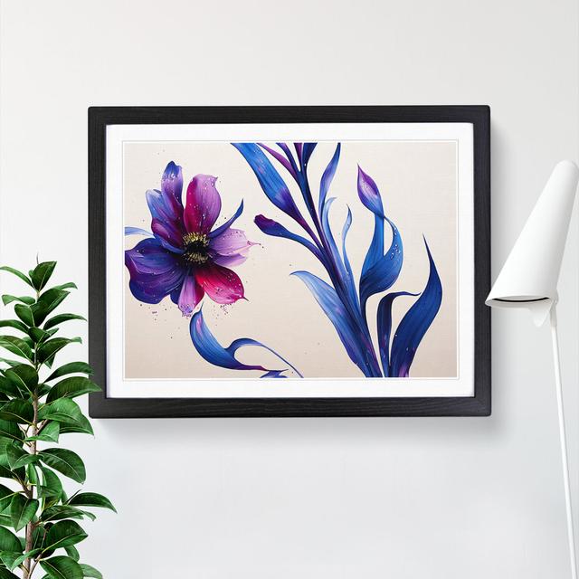 Flowers Vol.3 Abstract - Picture Frame Painting Marlow Home Co. Frame Colour: Black, Size: 25cm H x 34cm W x 2cm D on Productcaster.