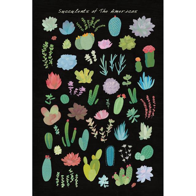 Succulent Chart I of the Americas by Wild Apple Portfolio Wrapped Canvas Painting Print Latitude Vive Size: 46cm H x 30cm W x 3.8cm D on Productcaster.