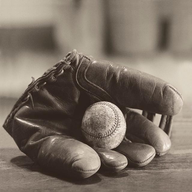 Baseball Nostalgia I by Judy B. Messer - Print Latitude Run Size: 51cm H x 51cm W x 3.8cm D on Productcaster.