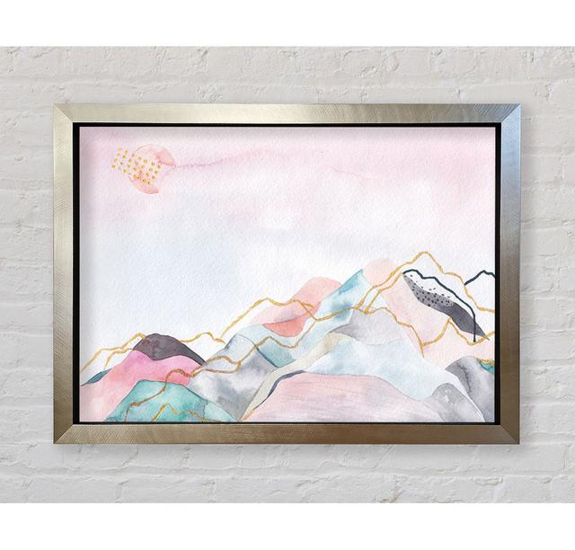 The Pastel Mountain View - Single Picture Frame Art Prints Bright Star Size: 59.7cm H x 84.1cm W x 3.4cm D on Productcaster.