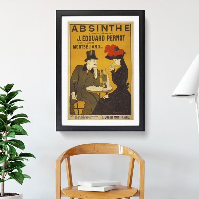 Vintage Absinthe Advertisement - Picture Frame Graphic Art East Urban Home Size: 36cm H x 27cm W x 2cm D, Frame Option: Black on Productcaster.