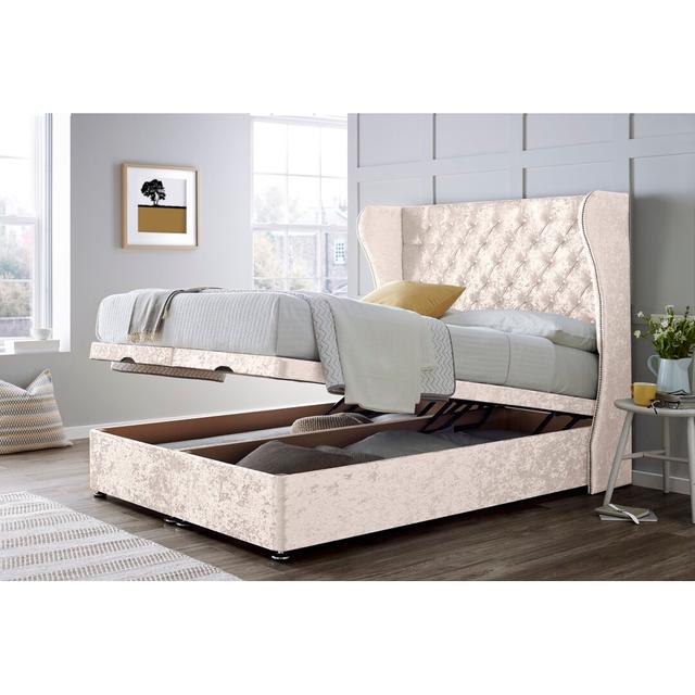 Divan Bed with 54" Floorstanding Headboard Wayfair Sleep Colour: Cream, Size: Small Single (2'6) on Productcaster.