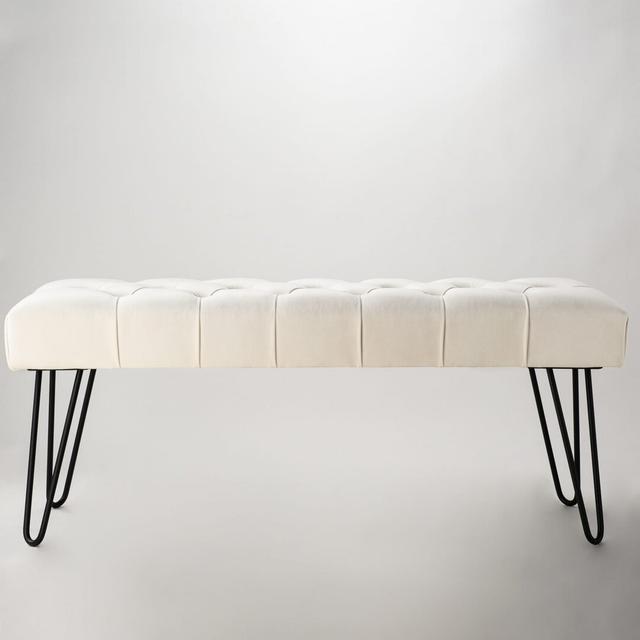 Gepolsterte Garderobenbank Blanca bench4home Größe: H 40 cm x B 80 cm x T 30 cm, Polsterung: Weiß on Productcaster.