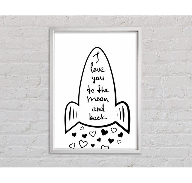 Angel Rocket I Love You - Single Picture Frame Art Prints on Canvas Bright Star Size: 141.4cm H x 100cm W x 3.3cm D on Productcaster.