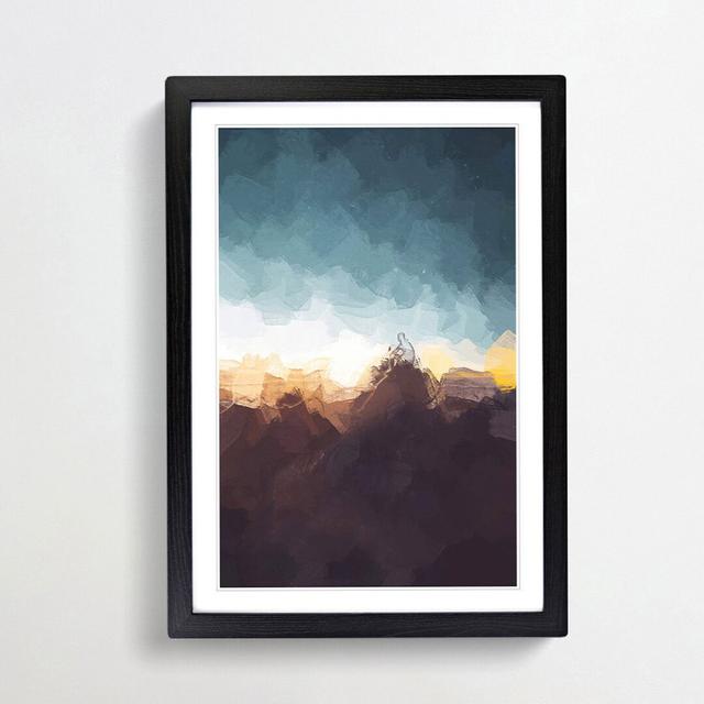 Watching the Mountains in Abstract - Picture Frame Graphic Art Print East Urban Home Frame Option: Black, Size: 50cm H x 35cm W x 2cm D on Productcaster.