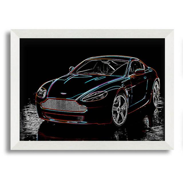 Aston Martin DB9 - Single Picture Frame Art Prints Williston Forge Size: 21cm H x 29.7cm W x 10cm D, Format: White Framed Paper on Productcaster.