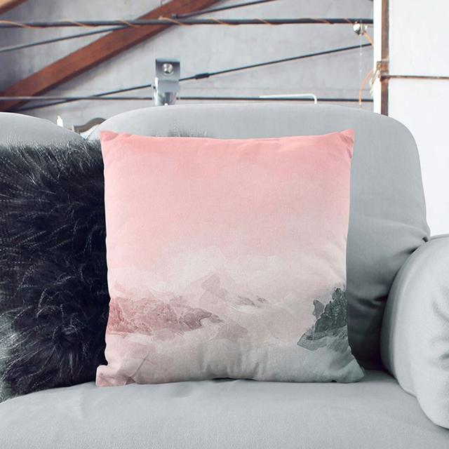 Cloudy Mountains Cushion with Filling East Urban Home Size: 55cm H x 55cm W x 20cm D, Backing Colour: Black on Productcaster.