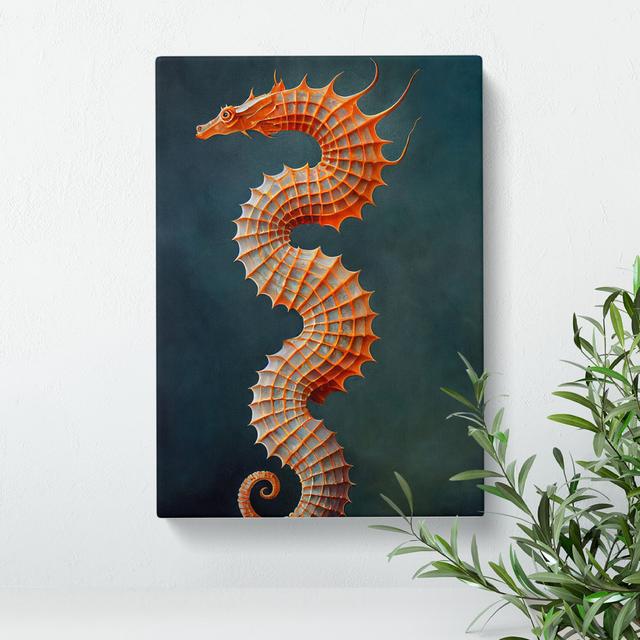 Seahorse Dragon - Wrapped Canvas Graphic Art House of Hampton Size: 76cm H x 50cm W x 3cm D on Productcaster.